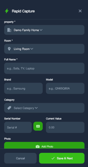 AItemizeIT Quick Add - Rapid item addition