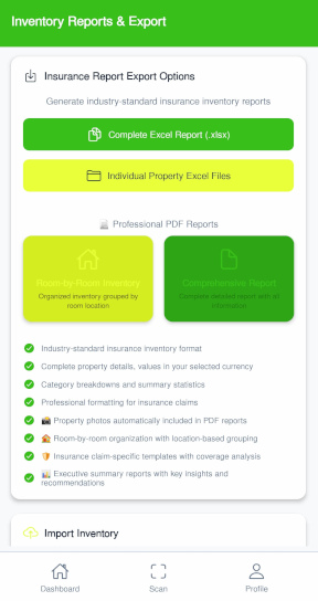 AItemizeIT Reports - Insurance-ready documentation